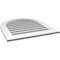 Ekena Millwork Round Top Surface Mount PVC Gable Vent: Functional, w/ 3-1/2"W x 1"P Standard Frame, 28"W x 32"H GVPRT28X3201SF - alternate 2